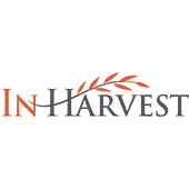 InHarvest logo with "In" in orange, "Harvest" in grey, and an orange wheat illustration